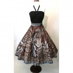 vintage 1950s handpainted mexican circle skirt