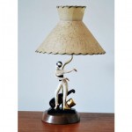 vintage 1950s harlequin lamp