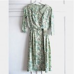 vintage 1950s liberty print silk dress with jacket