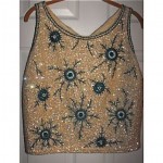 vintage 1960s beaded sequin shell