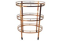 vintage 1960s copper serving trolley