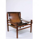 vintage 1960s cowhide safari chair