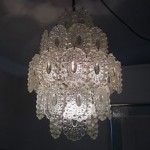 vintage 1960s glass chandelier