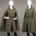 vintage 1960s twill wool cape