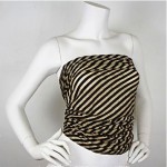 vintage 1970s christian dior boutique metallic tube top