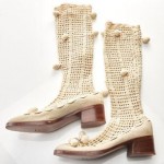 vintage 1970s crochet boots
