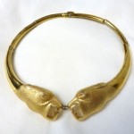 vintage 1977 givenchy panther head choker
