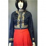 vintage 1980s embellished crop silk jacket