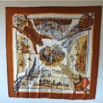 vintage 1980s hermes silk scarf