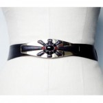 vintage 1980s judith leiber garnet onyx belt