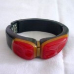 vintage art deco bakelite clamper bracelet