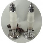 vintage art deco bullet torpoedo lamps