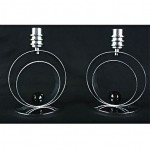 vintage art deco chromium candleholders