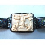 vintage chinese carved bone bracelet