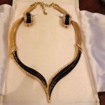 vintage christian dior necklace and earrings