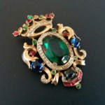 vintage crown trifari sterling brooch