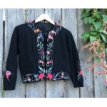 vintage dalton hand embroidered cashmere sweater