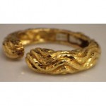 vintage david webb 18k hammered bangle bracelet