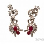 vintage diamond and ruby earrings