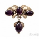 vintage georg jensen amethyst brooch