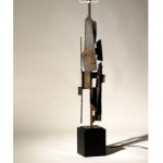 vintage harry balmer brutalist lamp