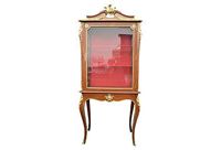 vintage mahogany vitrine curio cabinet