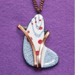 vintage matisse copper enamel pendant necklace