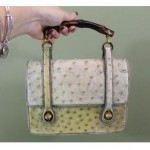 vintage midcentury gucci ostrich handbag