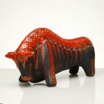 vintage raymor bitossi pottery bull