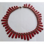 vintage renoir matisse enamel copper necklace