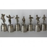 vintage russian silver sculptural vodka beakers