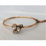 vintage victorian art nouveau moonstone ruby pearl bracelet