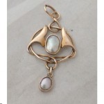 vintage victorian murrle bennett pearl pendant
