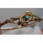 vintage victorian turquoise seed pearl bracelet