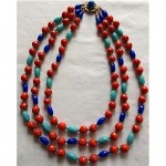 vintage miriam haskell egyptian glass bead necklace