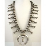 vintge navajo sterling squash blossom naja necklace