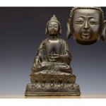 antique 17th century bronze buddha figure