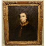 antique 1870s oil portrait