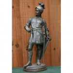 antique 1880s spelter knight figure