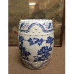 antique 19th century porcelain garden stool