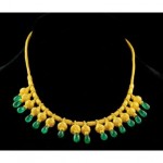 antique 22k columbian emerald necklace