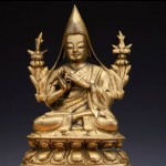 antique chinese tibet bronze tsong khapa figure