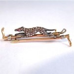 antique edwardian 14k sterling diamond brooch