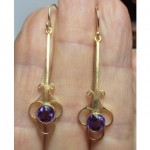 antique edwardian amethyst earrings