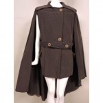 antique edwardian belted wool cape