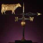 antique gilded cow weathervane