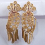 antique mexican colonial 18k filigree earrings