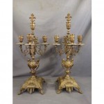 antique victorian bronze candelabra