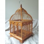 antique wooden victorian birdcage