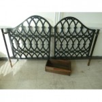 antique wrought iron sidewalk gate